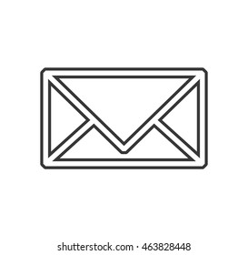 Envelope mail email message icon. Isolated and flat illustration. Vector graphic