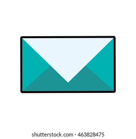Envelope mail email message icon. Isolated and flat illustration. Vector graphic