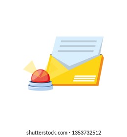 envelope mail with emergency light