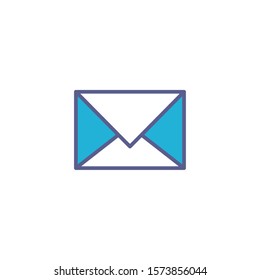 envelope mail fill style icon vector illustration design