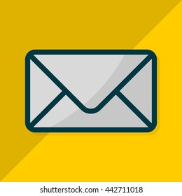 Envelope Mail. Flat design. Vector illustration