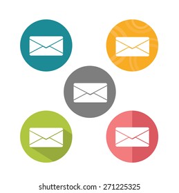 Envelope mail flat icon