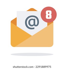 envelope mail flat icon, email message vector sign