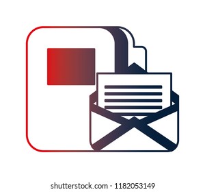 envelope mail with folder