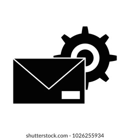 envelope mail with gear