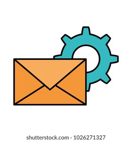 envelope mail with gear