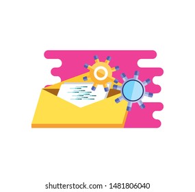 envelope mail with gear pinions