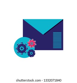 envelope mail with gears pinion