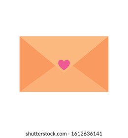 envelope mail with heart isolated icon vector illustration design
