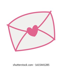 envelope mail with heart love vector illustration design
