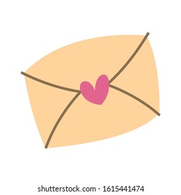 envelope mail with heart love vector illustration design