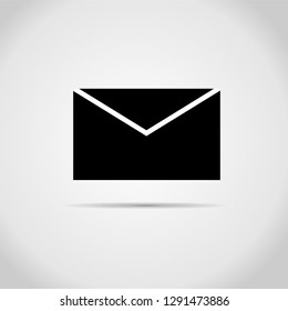 envelope mail icon 4  flat black 
