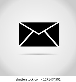 envelope mail icon Design 5 flat black 
