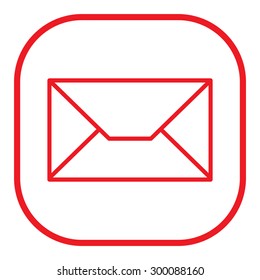 Envelope mail icon. Email message sign. Internet letter symbol. Linear outline icon. Vector
