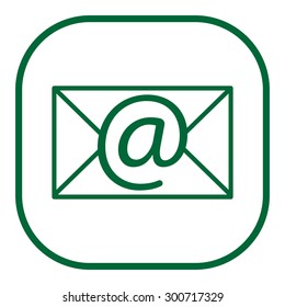 Envelope mail icon. Email message sign. Internet letter symbol. Linear outline icon. Vector