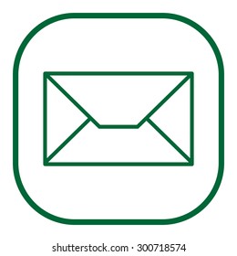Envelope mail icon. Email message sign. Internet letter symbol. Linear outline icon. Vector