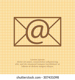 Envelope mail icon. Email message sign. Internet letter symbol. Linear outline icon. Vector