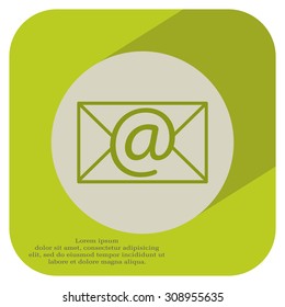 Envelope mail icon. Email message sign. Internet letter symbol. Linear outline icon. Vector