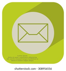 Envelope mail icon. Email message sign. Internet letter symbol. Linear outline icon. Vector