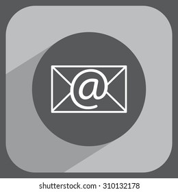 Envelope mail icon. Email message sign. Internet letter symbol. Linear outline icon. Vector