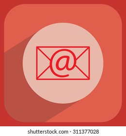 Envelope mail icon. Email message sign. Internet letter symbol. Linear outline icon. Vector