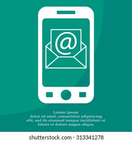 Envelope mail icon. Email message sign. Internet letter symbol. Linear outline icon. Vector