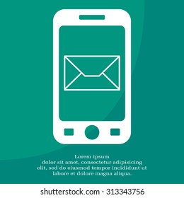 Envelope mail icon. Email message sign. Internet letter symbol. Linear outline icon. Vector