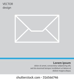 Envelope mail icon. Email message sign. Internet letter symbol. Linear outline icon. Vector