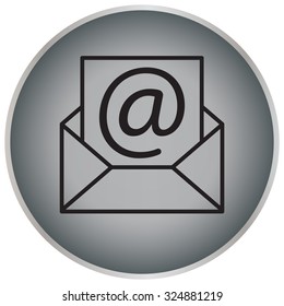 Envelope mail icon. Email message sign. Internet letter symbol. Linear outline icon. Vector