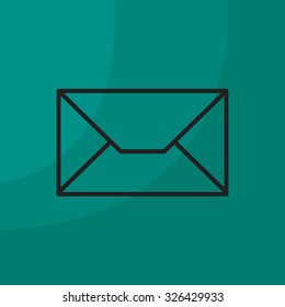 Envelope mail icon. Email message sign. Internet letter symbol. Linear outline icon. Vector