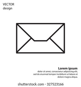 Envelope mail icon. Email message sign. Internet letter symbol. Linear outline icon. Vector