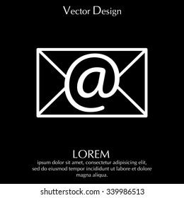 Envelope mail icon. Email message sign. Internet letter symbol. Linear outline icon. Vector