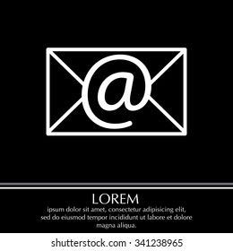 Envelope mail icon. Email message sign. Internet letter symbol. Linear outline icon. Vector