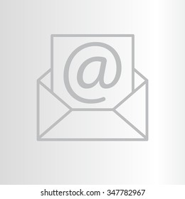 Envelope mail icon. Email message sign. Internet letter symbol. Linear outline icon. Vector