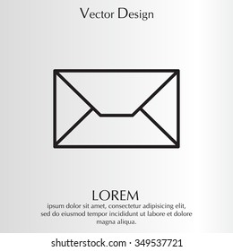 Envelope mail icon. Email message sign. Internet letter symbol. Linear outline icon. Vector