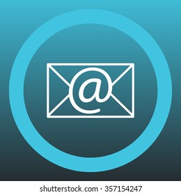 Envelope mail icon. Email message sign. Internet letter symbol. Linear outline icon. Vector
