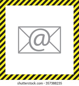 Envelope mail icon. Email message sign. Internet letter symbol. Linear outline icon. Vector