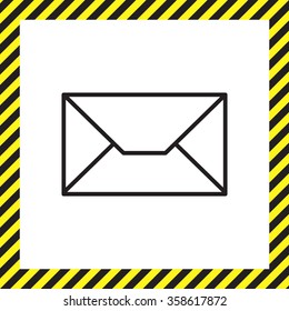 Envelope mail icon. Email message sign. Internet letter symbol. Linear outline icon. Vector
