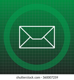 Envelope mail icon. Email message sign. Internet letter symbol. Linear outline icon. Vector