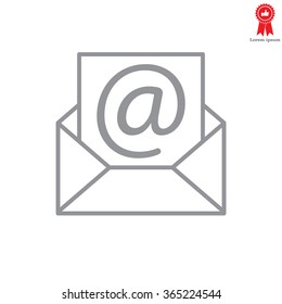 Envelope mail icon. Email message sign. Internet letter symbol. Linear outline icon. Vector