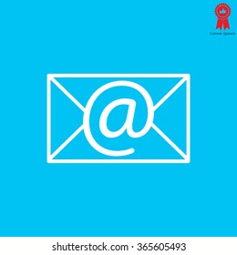 Envelope mail icon. Email message sign. Internet letter symbol. Linear outline icon. Vector