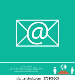 Envelope mail icon. Email message sign. Internet letter symbol. Linear outline icon. Vector