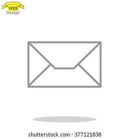 Envelope mail icon. Email message sign. Internet letter symbol. Linear outline icon. Vector