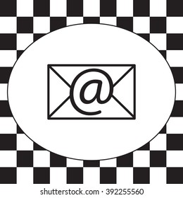 Envelope mail icon. Email message sign. Internet letter symbol. Linear outline icon. Vector