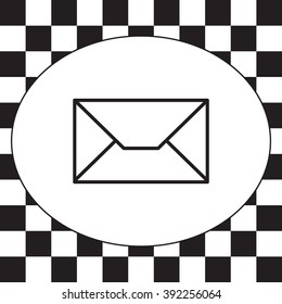 Envelope mail icon. Email message sign. Internet letter symbol. Linear outline icon. Vector