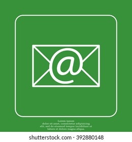 Envelope mail icon. Email message sign. Internet letter symbol. Linear outline icon. Vector
