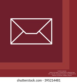 Envelope mail icon. Email message sign. Internet letter symbol. Linear outline icon. Vector