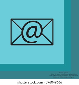 Envelope mail icon. Email message sign. Internet letter symbol. Linear outline icon. Vector