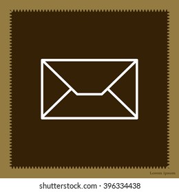 Envelope mail icon. Email message sign. Internet letter symbol. Linear outline icon. Vector