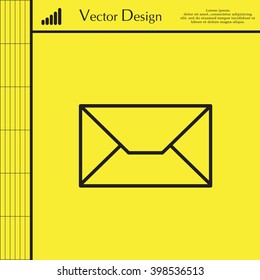 Envelope mail icon. Email message sign. Internet letter symbol. Linear outline icon. Vector
